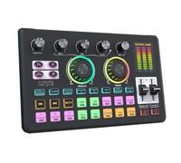 NONDK Tarjeta de Sonido Dispositivo Mezclador de Audio OTG RGB Bluetooth Profesional para Transmisiones en de Computadora Karaoke