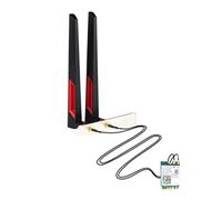 NONDK Tarjeta Inalámbrica WiFi 6E AX210 de Triple Banda con Antena de 10 DB, BT5.3, 5 GHz/6 G/2,4 G, 5374 Mbps, con Soporte de