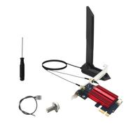 NONDK Tarjeta WiFi MT7927 + Antena de 12 DB, 2,4 G/5 G/6 G, Tribanda, 8774 M, MT7927, Tarjeta de Red Inalámbrica BT5.4 Gigabit.