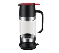 NONDK Tarro Dispensador de Miel, 10 Oz, Vidrio Antigoteo con Asa, Recipiente Dispensador de Jarabe Transparente Durables con Base de Silicona