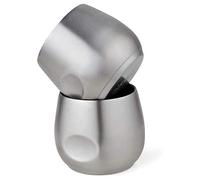 NONDK Tazas de Café Expreso de Acero Inoxidable 2 Uds, Vaso PequeñO Irrompible con Aislamiento de Doble Pared de 150 Ml para Fiestas de Picnic Al Aire Libre