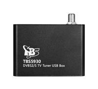 NONDK TBS5930 Sintonizador de TV USB DVB-S2X/S2/S Receptor de TV Satelital FTA/Transmisión 4K /Compatible con Sistemas Operativos Linux/