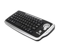 NONDK Teclado Inalámbrico de 2,4 GHz con Trackball, Ratón y Rueda de Desplazamiento, Control Remoto para Android TV Box, Smart TV, PC y Portátil, Color Plateado.