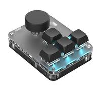NONDK Teclado Macropad de Programación Macro con 4 Teclas y 1 Perilla, Teclado Mini USB con Conexión Type C y Luz RGB.