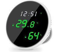 NONDK TermóMetro de HabitacióN WiFi HigróMetro Interior: Monitor Inteligente de Temperatura y Humedad con Pantalla LED Retroiluminada