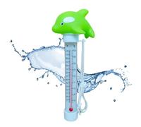 NONDK Termómetro Flotante para Piscinas de Peces, Comprobador de Temperatura del Agua para Spas, Estanques y Piscinas Cubiertas, Color Verde.