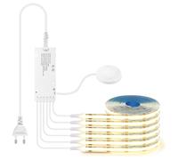 NONDK Tira LED COB de 2 M, 6 Rollos, 12 V, Cálido para Armarios de Vino, Estantes, Gabinetes, Iluminación de Cocina, Enchufe EU.