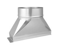NONDK Transición de Ducto Rectangular A Redondo Galvanizado de 3-1/4" X 10" X 4'', Kit de Ventilación de Microondas de 4" de Diámetro