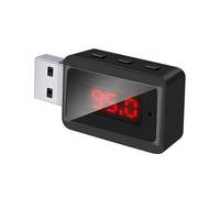 NONDK Transmisor FM Bluetooth 5.3 para Coche, Adaptador de Audio Inalámbrico USB, Llamadas Manos con Micrófono, Estéreo HiFi para Radio FM de Coche