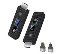 NONDK Transmisor y Receptor Inalámbrico Compatible con, Pantalla LED, Extensor HD 1080P de 50 M para PC, Monitor, Proyector, TV, Color Negro.