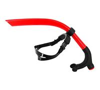 NONDK Tubo de RespiracióN Frontal de NatacióN de Silicona Entrenamiento de Buceo Adultos Snorkel Tubo de Buceo NatacióN Equipo de Buceo, Rojo