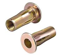 NONDK Tuerca de Remache de Agarre MúLtiple, VáStago Pre-Bulbo M8 Acero Al Carbono Color Chapado en Zinc Tuerca de InsercióN Roscada de Cabeza 25 Piezas