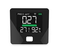 NONDK Tuya WiFi Medidor de Calidad del Aire PM2.5 Probador de Temperatura y Humedad Pantalla LED PortáTil para Oficina en Casa