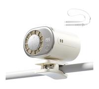 NONDK Ventilador de Cintura Portátil con Clip Seguro, Ventilador de Aire Acondicionado con Pantalla LED para Refrigeración del Hogar, Viajes y Camping, Mini Ventiladores A