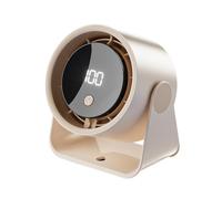 NONDK Ventilador de Escritorio Pequeño para Hogar, Recargable, Silencioso, con Circulación Digital, Ventilador Eléctrico para Dormitorios de Estudiantes, Enfriador de Verano Beige
