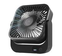 NONDK Ventilador Magnético Aprobado para Cruceros: Recargable y con Enchufe, 5 Velocidades Ajustables, Funcionamiento Silencioso, Duración de la Batería de 5 A 12 Horas