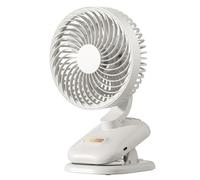 NONDK Ventilador para Cochecito 1800mAh Recargable, Ventilador de Escritorio con Oscilación Automática de 120°, Ventilador Portátil Recargable para Cochecito A
