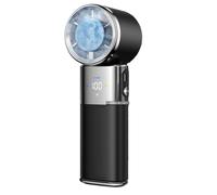 NONDK Ventilador Personal Recargable para Escritorio/Cuello/Viaje con Cable Tipo-C Integrado, Pantalla LED, A