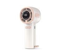 NONDK Ventilador Turbo Portátil de 100 Velocidades, Mini Ventilador de Mano con Gancho para Senderismo, Recargable Tipo C, Enfriador de Aire de Escritorio A