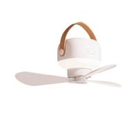 NONDK Ventiladores de Techo Portátiles, 7200 MAh, Recargables, LED, Eléctricos, con Control Remoto, para el Hogar, Exteriores, Camping, Luz Colgante.