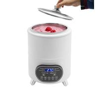 NoneDanGee Yogurtera de acero inoxidable de 8 L, con control de temperatura de 25 - 80 °C y temporizador de 24 horas, para yogur, natto, vino de arroz, vinagre de frutas, 400 W (blanco)