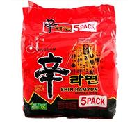 Nong Shim Shin Ramyun – Fideos instantáneos picantes – 5 paquetes