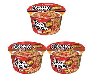 Nongshim Instante Fideos Kimchi Bol Fideos Sopa 100 g (Paquete de 3)