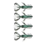 NONGYU 4 piezas de accesorios de pesca de 10 cm, 10 g, cebos de señuelo suave, camarones, aptos para viajes