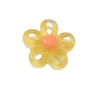 NONGYU 5 colgantes de flores pequeñas de 23 x 23 mm para mujer, diseño de flores coloridas, collares para hacer hallazgos, 2.3x2.3cm, Resina