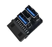 NONGYU Adaptador de expansión USB para placa base que proporciona dos puertos hembra USB 3.0 compatibles con conector de 19 pines para extensión USB de varios diseños