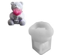 NONGYU Animal de silicona de grado alimenticio, ideal para niños que crean osos y conejos, manualidades de forma segura y detallada