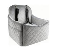 NONGYU Asientos de coche seguros para mascotas, incluyendo bolsillos de almacenamiento y cinturón ajustable para un transporte seguro de perros pequeños a medios, para perros pequeños