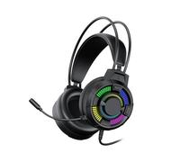 NONGYU Auriculares para juegos con micrófono con cancelación de ruido, iluminación LED, sonido envolvente 7.1 para una comunicación clara y sonido envolvente