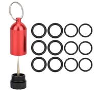 NONGYU Botella pequeña de almacenamiento cilíndrica con 12 anillos de sellado, válvulas cilíndricas de buceo, anillos de sellado, anillos de sellado de aleación de aluminio, tanques de buceo