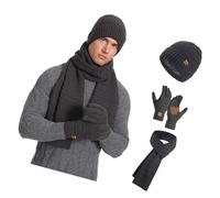 NONGYU Bufanda de punto, guantes, sombrero, accesorios de otoño e invierno, accesorios para clima frío, para entusiastas del aire libre, actividades deportivas, accesorios para clima frío, DGG, Talla