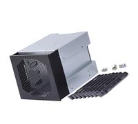 NONGYU Caja de disco duro de 4 bahías para computadora que ocupa 3 posiciones de unidad óptica, estante de expansión de disco duro interno de 3.5 pulgadas