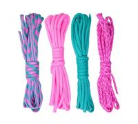 NONGYU Cuerda de paracaídas de poliéster resistente al desgaste de 4 mm y 7 hebras para llaveros, pulseras, joyería, paracord portátil, 4 unidades