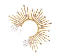 NONGYU Elegante tocado de diosas brillante inspirado en Dios, adorno delicado para el cabello para bodas y más