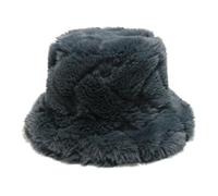 NONGYU Gorras de forro polar coreano de moda, gorro térmico cálido para el invierno para actividades al aire libre, ropa familiar a juego, cubo unisex de moda, gris oscuro, Talla única