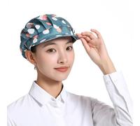 NONGYU Gorro de cocina moderno que protege el cabello de la grasa y es adecuado para mujeres, sombrero de trabajo de cocina, diseño floral, sombrero de cocina para hombres, g, Talla única