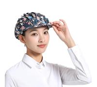 NONGYU Gorro de cocina moderno que protege el cabello de la grasa y es adecuado para mujeres, sombrero de trabajo de cocina, diseño floral, sombrero de cocina para hombres, M, Talla única
