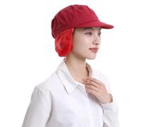 NONGYU Hairnet Chefs Headgear Hair from Falling Into Food, Unisex Cooks Stay Clean Chefs Cap for Adult/Kids Colorful Floral Bonnet Hair Falling Adjustable Elastic for Adult, rosso, Mesh top hat