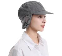 NONGYU Hairnet Chefs Headgear Hair from Falling Into Food, Unisex Cooks Stay Clean Chefs Cap for Adult/Kids Colorful Floral Bonnet Hair Falling Adjustable Elastic for Adult, gris, Cloth top hat