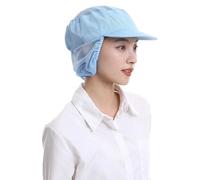 NONGYU Hairnet Chefs Headgear Hair from Falling Into Food, Unisex Cooks Stay Clean Chefs Cap for Adult/Kids Colorful Floral Bonnet Hair Falling Adjustable Elastic for Adult, azul celeste, Mesh top hat
