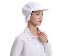 NONGYU Hairnet Chefs Headgear Hair from Falling Into Food, Unisex Cooks Stay Clean Chefs Cap for Adult/Kids Colorful Floral Bonnet Hair Falling Adjustable Elastic for Adult, blanco, Cloth top hat