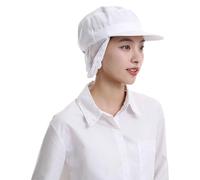 NONGYU Hairnet Chefs Headgear Hair from Falling Into Food, Unisex Cooks Stay Clean Chefs Cap for Adult/Kids Colorful Floral Bonnet Hair Falling Adjustable Elastic for Adult, blanco, Mesh top hat