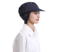 NONGYU Hairnet Chefs Headgear Hair from Falling Into Food, Unisex Cooks Stay Clean Chefs Cap for Adult/Kids Colorful Floral Bonnet Hair Falling Adjustable Elastic for Adult, azul marino, Mesh top hat