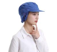 NONGYU Hairnet Chefs Headgear Hair from Falling Into Food, Unisex Cooks Stay Clean Chefs Cap for Adult/Kids Colorful Floral Bonnet Hair Falling Adjustable Elastic for Adult, azul, Cloth top hat