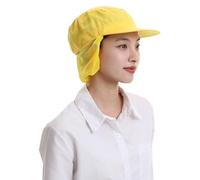 NONGYU Hairnet Chefs Headgear Hair from Falling Into Food, Unisex Cooks Stay Clean Chefs Cap for Adult/Kids Colorful Floral Bonnet Hair Falling Adjustable Elastic for Adult, amarillo, Cloth top hat