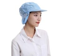 NONGYU Hairnet Chefs Headgear Hair from Falling Into Food, Unisex Cooks Stay Clean Chefs Cap for Adult/Kids Colorful Floral Bonnet Hair Falling Adjustable Elastic for Adult, azul celeste, Cloth top